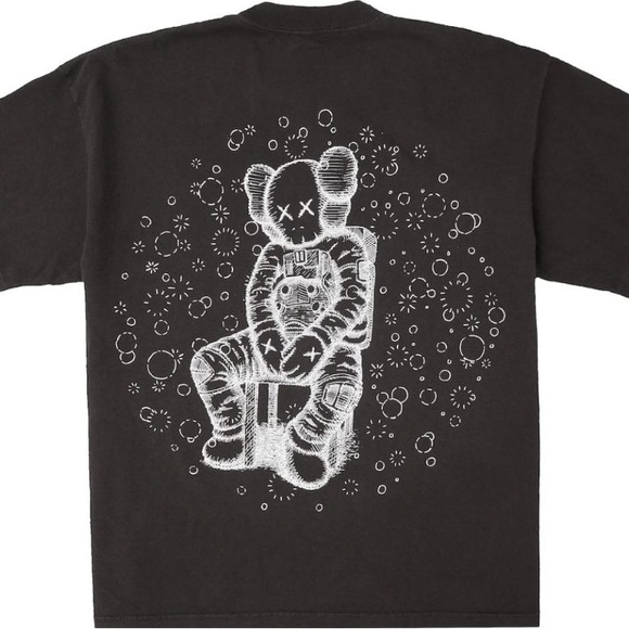 KAWS for Kid Cudi Moon Man GID T Vintage Black - Picture 3 of 4